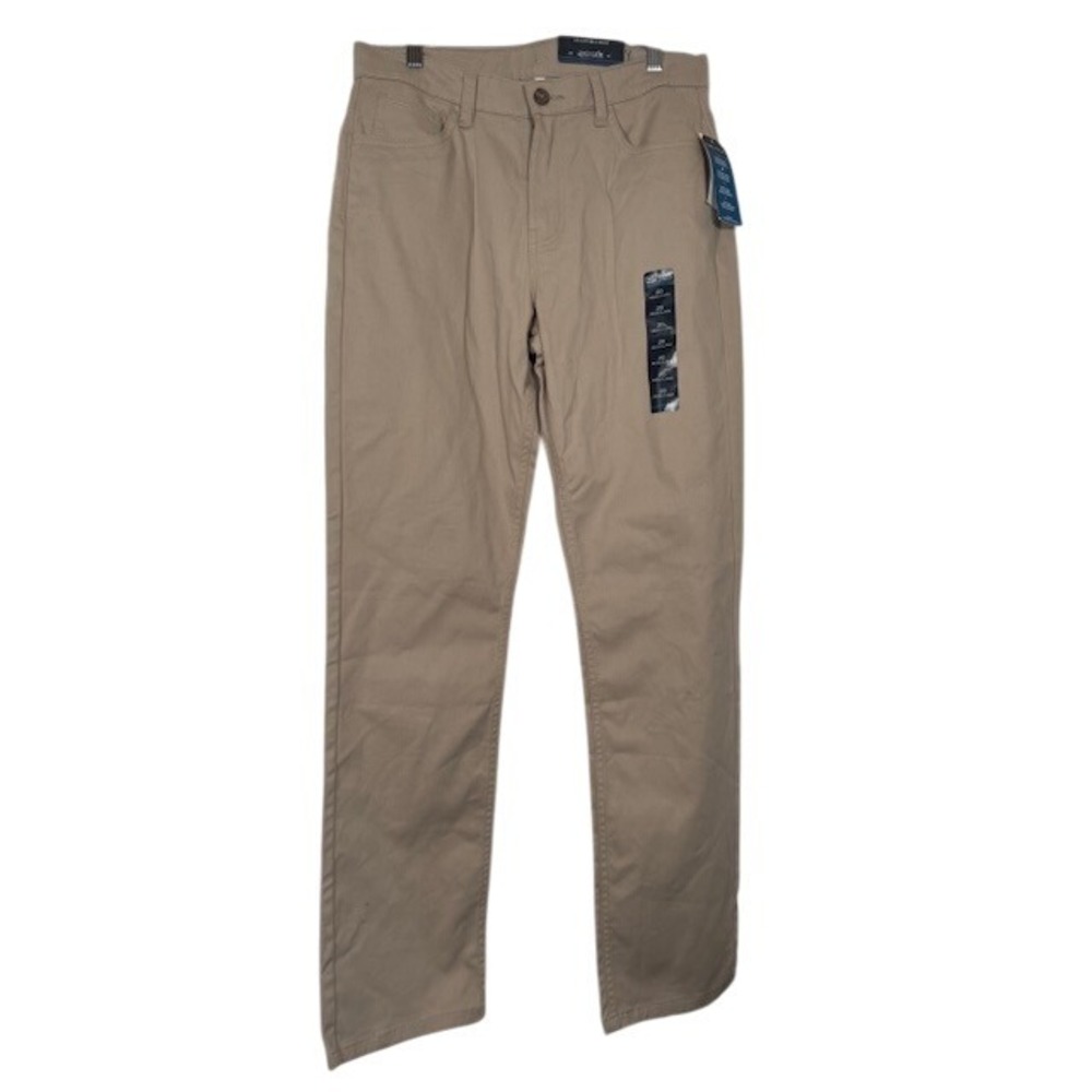 NWT Nautica Boys Adjustable Waist Khaki School Uniform Pants - 20 Regular